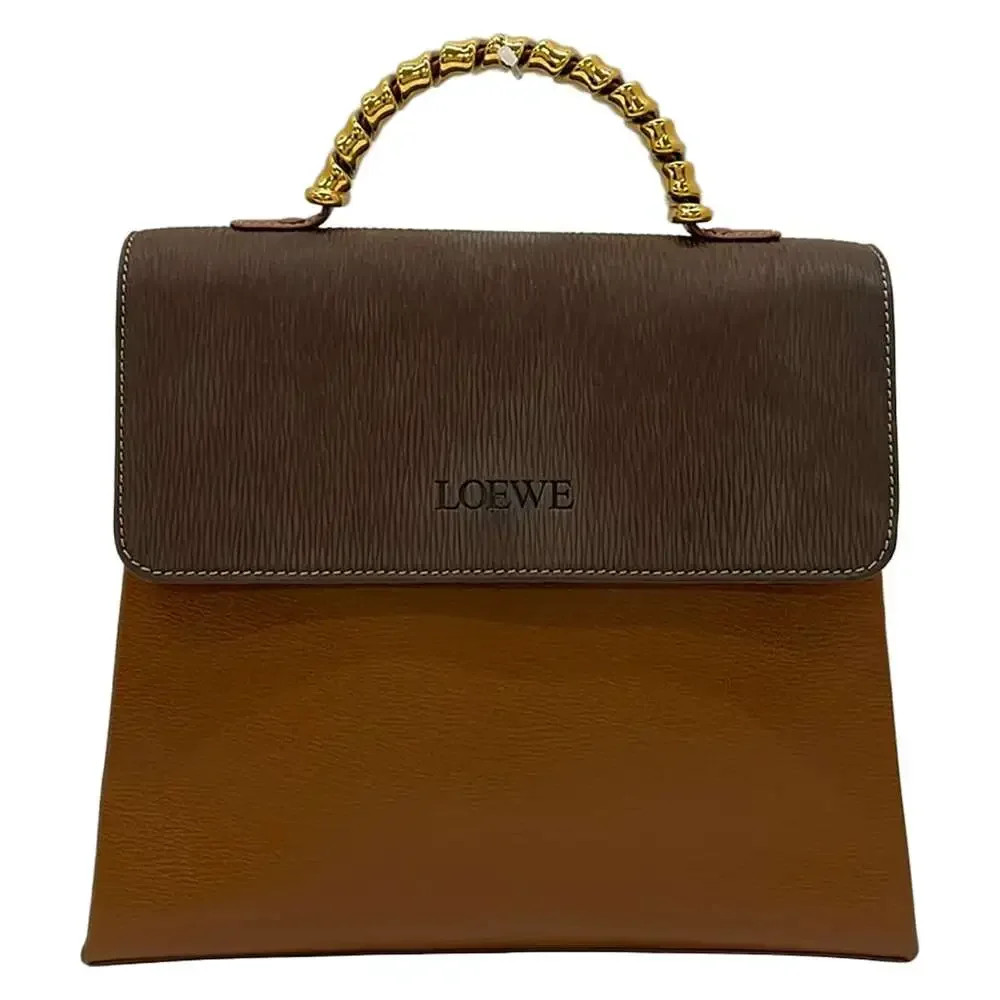 Loewe Velazquez Handbag Brown Dark Brown Leather Nubuck Hardware